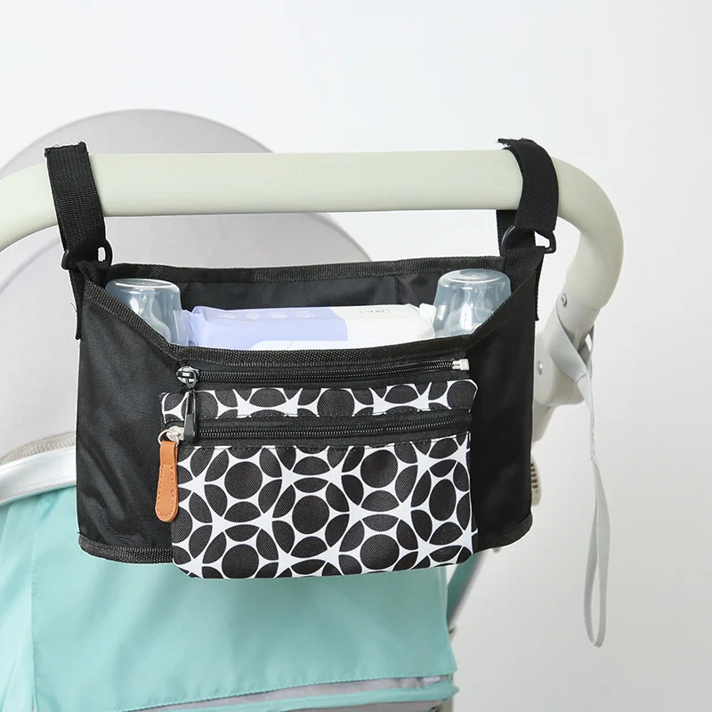 

Buggy Pram Bag Universal Pushchair Organiser with Removable Small Bag Large Storage Space for Baby Bottles & Towels TSL1