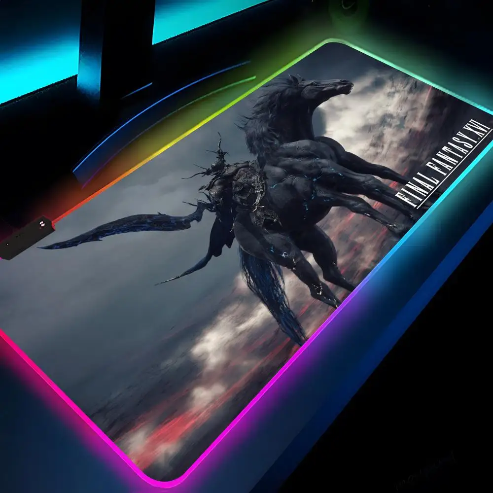 Final Fantasy XVI Музыкальный коврик для мыши Gaming LED 700x300 Коврик Mousemats Настольные коврики