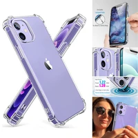 jome clear shockproof phone case for iphone 13 12 11 pro max xs max x xr 8 7 6 plus se2020 12 13 mini silicone case back cover