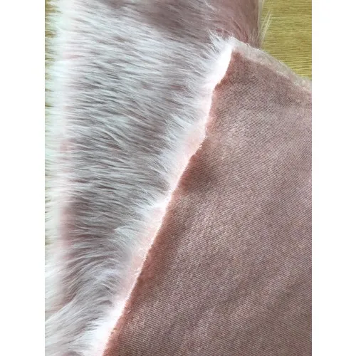 Модная мягкая и длинная пушистая плюшевая меховая ткань розовая пудра | Дом сад