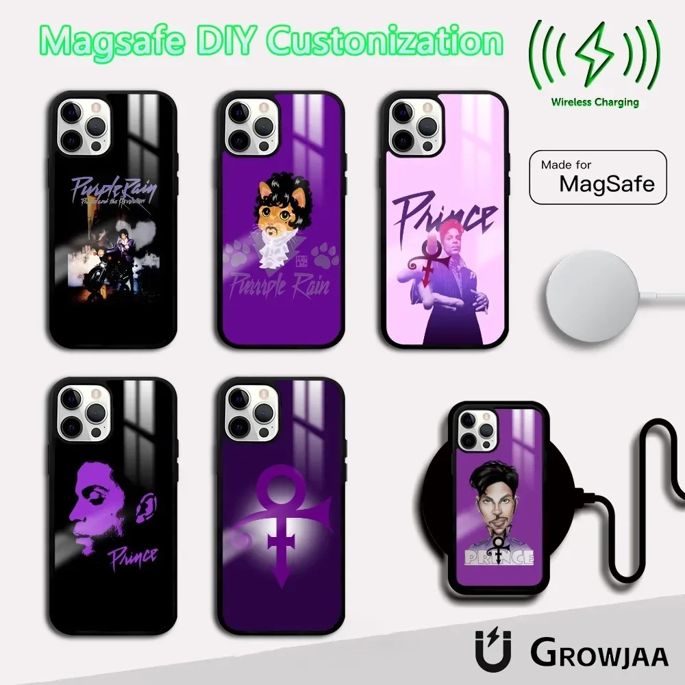 Prince R-Rogers Nelson Phone Case For iPhone 16 15 14 13 12 11 Pro Max Plus Mini Magsafe Mirror Wireless Magnetic Cover