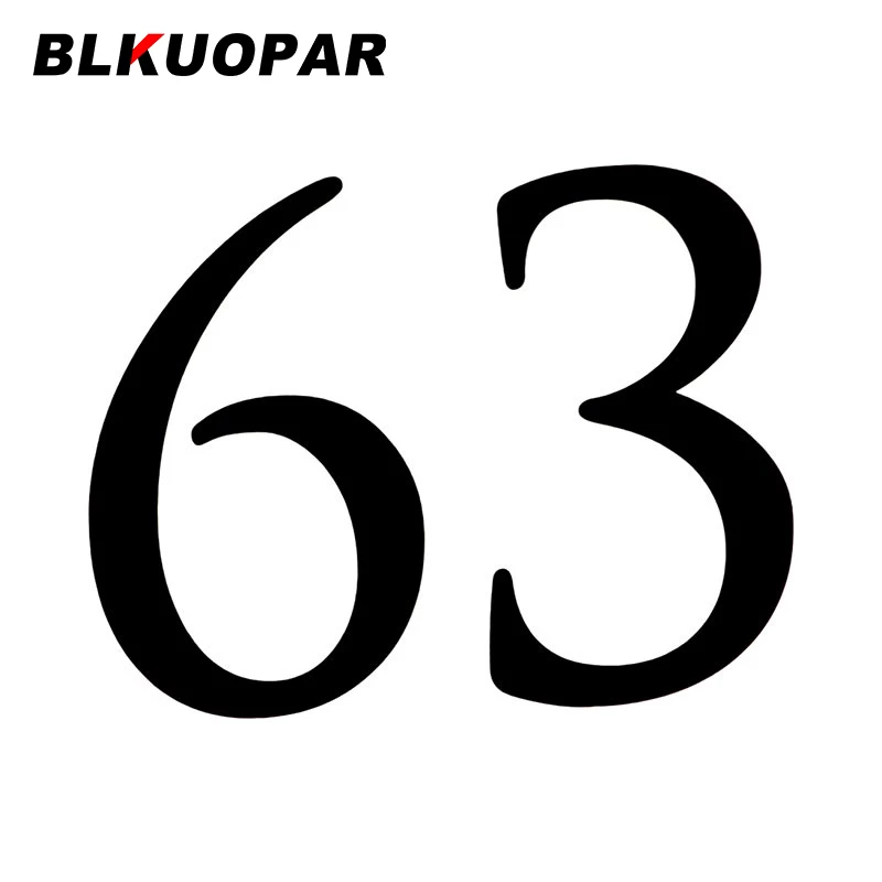 

BLKUOPAR 63 номер наклейки для автомобиля креативная наклейка устойчивый к царапинам кондиционер лобовое стекло мотоцикла RV доска для серфинга ...