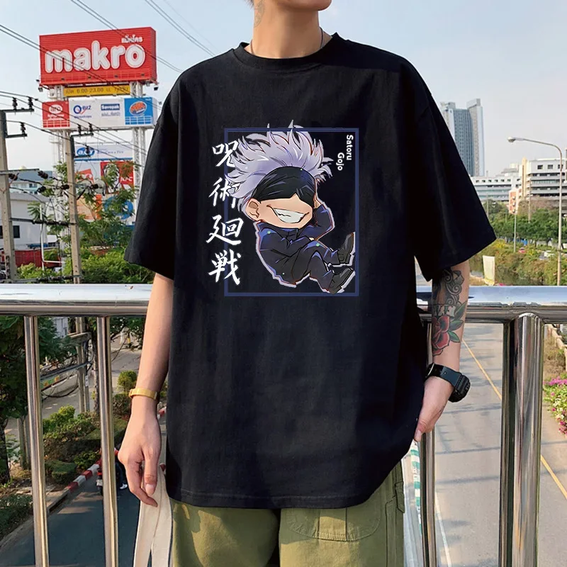 

2023 New Anime Women T Shirt Jujutsu Kaisen Gojo Satoru Short Sleeve T-shirts Streetwear Harajuku Streetwear Y2k Clothes Tops