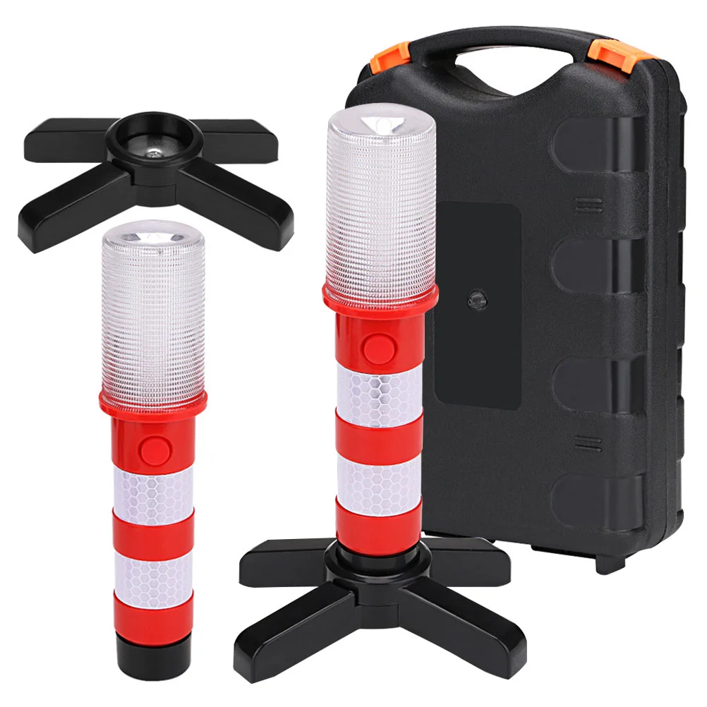 

1 Set LED Emergency Roadside Flares Detachable Stand Beacon Safety Strobe Light