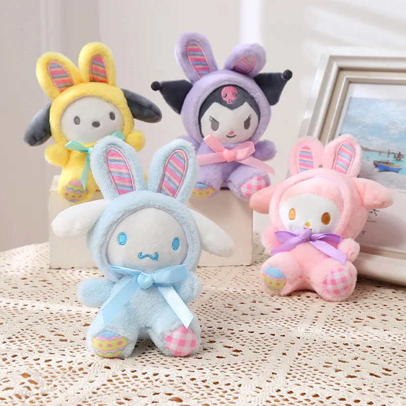 

Брелок Sanrio Hello Kitty 15 см, плюшевые игрушки, милые набивные Мультяшные подарки, мелодия, для детей
