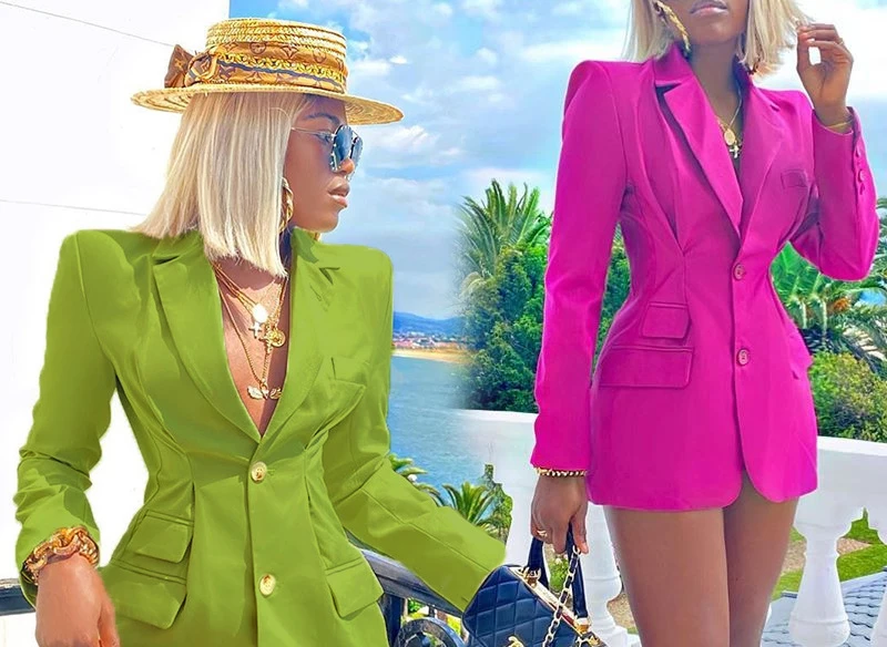 

2023 Spring and Summer Ladies Fashion Casual New Long-sleeved Slim Temperament Suit Jacket