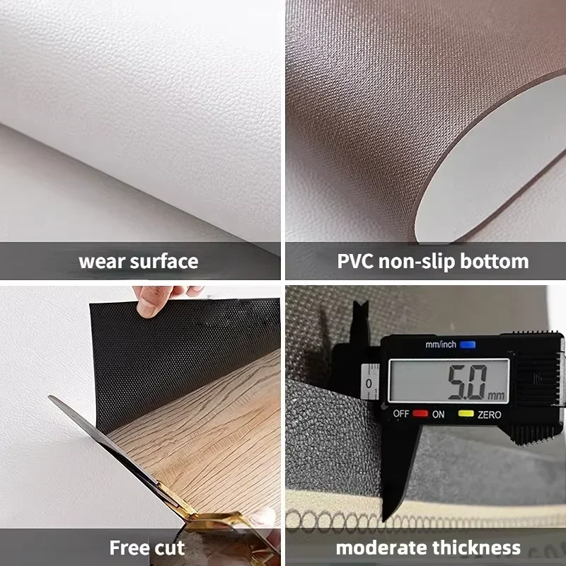 Коврик для пола из ПВХ и кожи с защитой от загрязнений