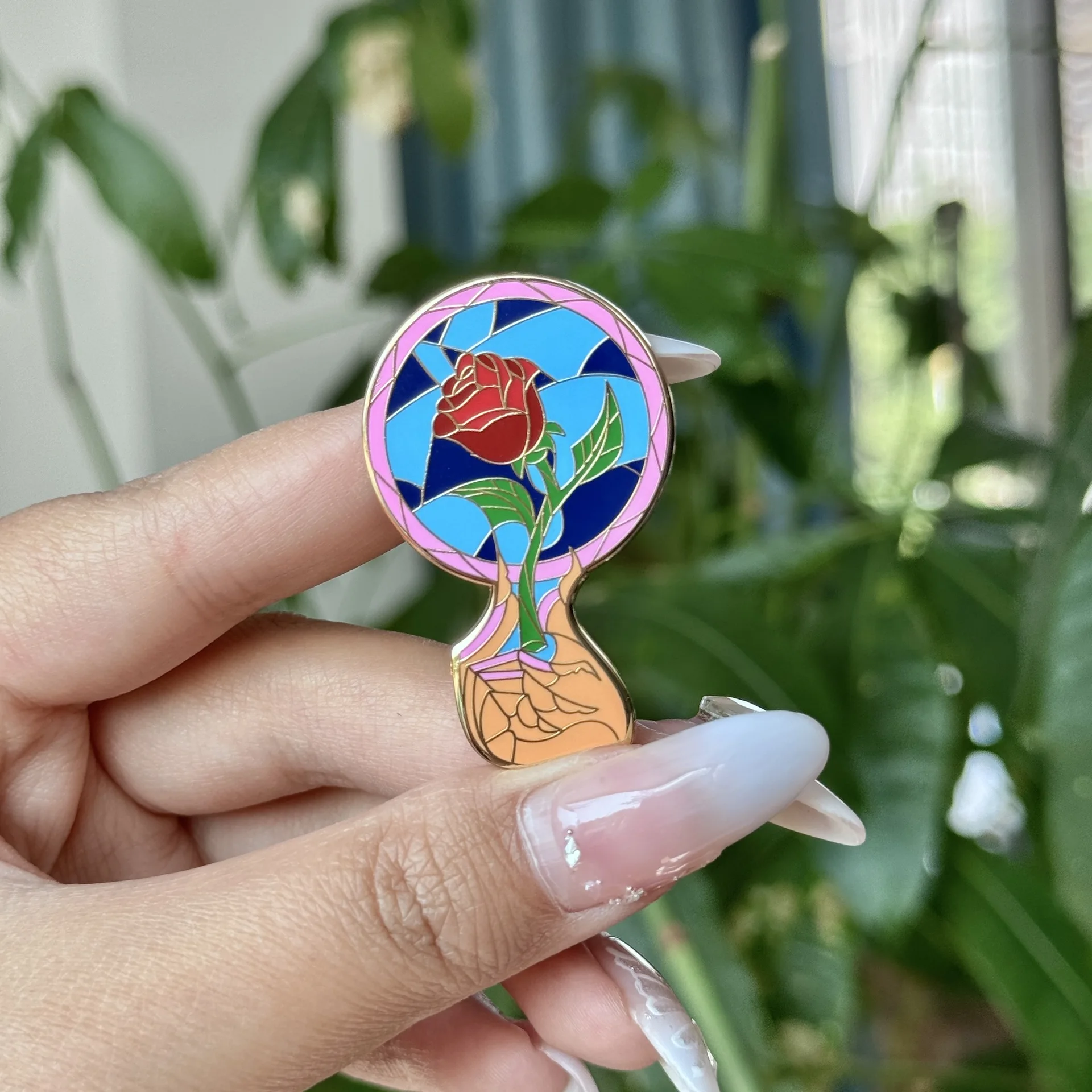 Твердая эмалированная булавка принцессы с рисунком розы булавки для рюкзаков