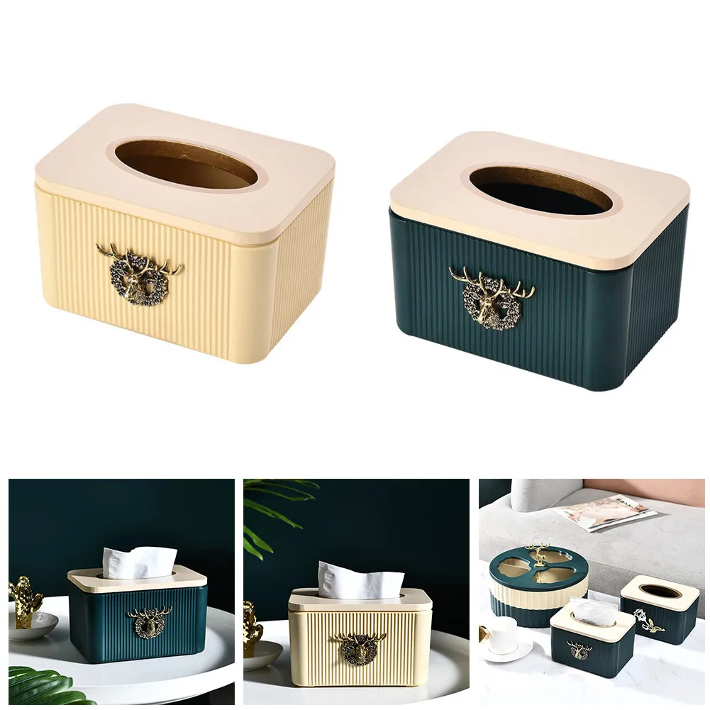 

Multifunctional Tissue Box Nordic Light Luxury Style High-end Modern Minimalist Living Room Coffee Table Storage Desktop
