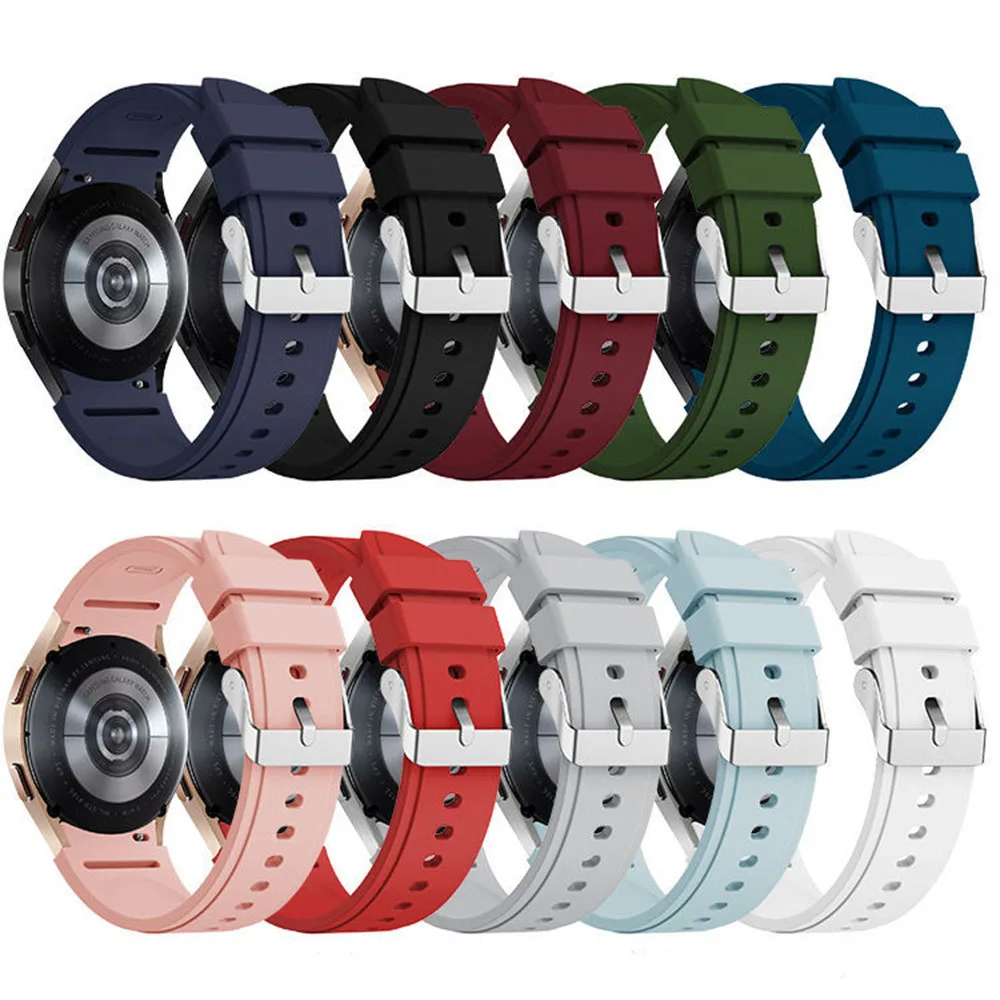 

No Gaps Silicone Strap for Samsung Galaxy Watch 4 Band 40mm 44mm Bracelet for Galaxy Watch 4 Classic 42mm 46mm Quick Replacement