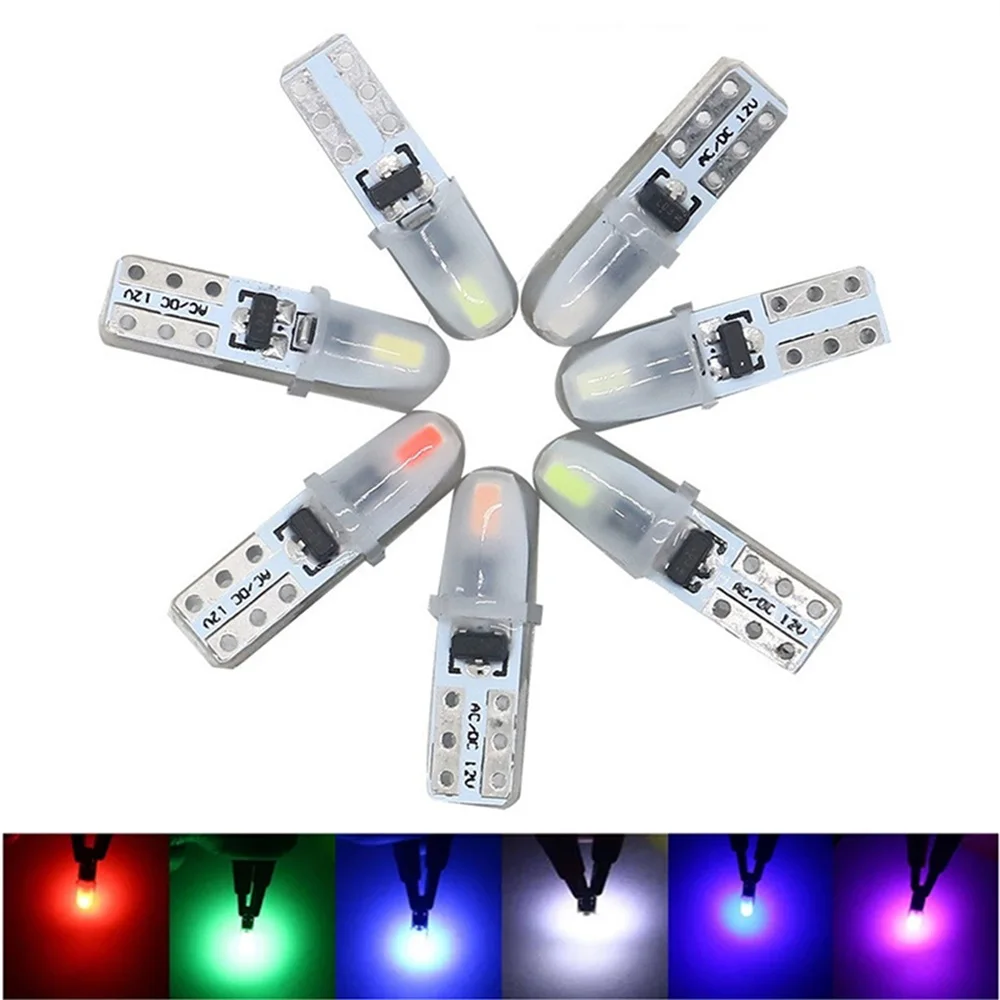 

10Pcs T5 Led Light Bulb 1.4W Led Canbus Car Interior Lights Dashboard warming indicator Wedge Auto Instrument Lamp 12V