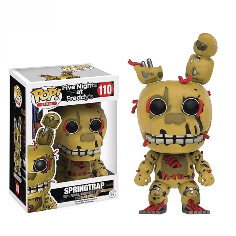 Фото Виниловые фигурки Funko Five Nights At Freddy's # 106Бонни # 107Фокси # 109Чича # 108 коллекционных фигурок персонажей ужасов для фанатов, игрушки, подарки №4