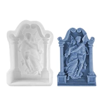 angel couple silicone mold to make candle art resin craft diy chocolate cake couple style mould meaningful lover gift
