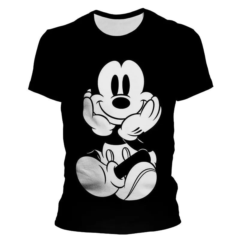 

Disney Mickey Mouse Mickey Cartoon 3D Printing Harajuku Style Men's T-shirt Men's Oversized T-shirt Loose Ton Children's T-shirt