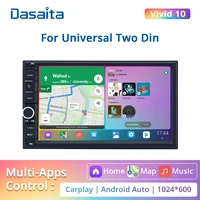 dasaita 7 ips touch screen 2 din radio for universal car stereo with android 10 dsp wireless carplay android auto gps navi unit