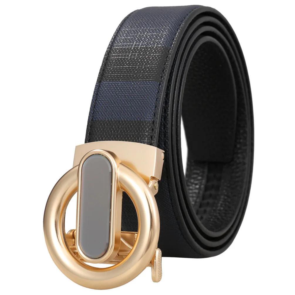 New Men Top Quality Genuine Luxury Leather Belts Men,Strap Male Metal Automatic Buckle Men's Belts 3.5cm LY236-24996-5