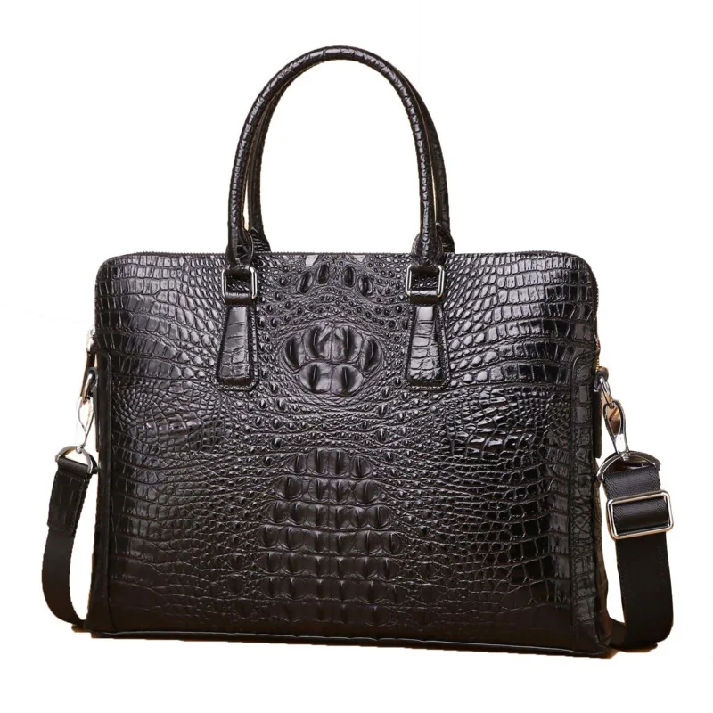Genuine Leather Men Fashion Business Briefcase Leisure Luxury Single Shoulder Computer Bag High Quality Trend Messenger Handbag