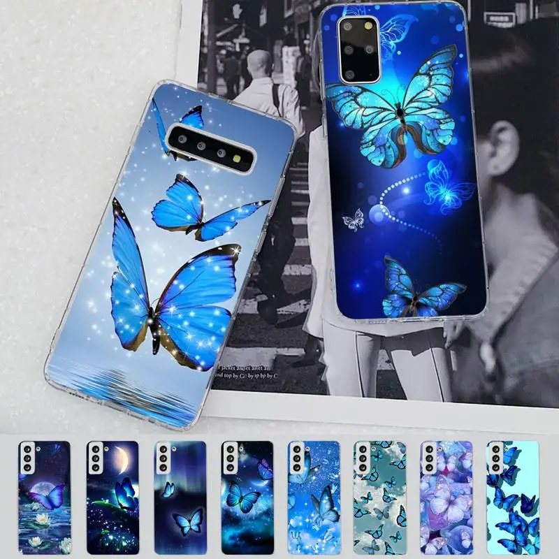 

YNDFCNB Butterfly Phone Case for Samsung S21 A10 for Redmi Note 7 9 for Huawei P30Pro Honor 8X 10i cover