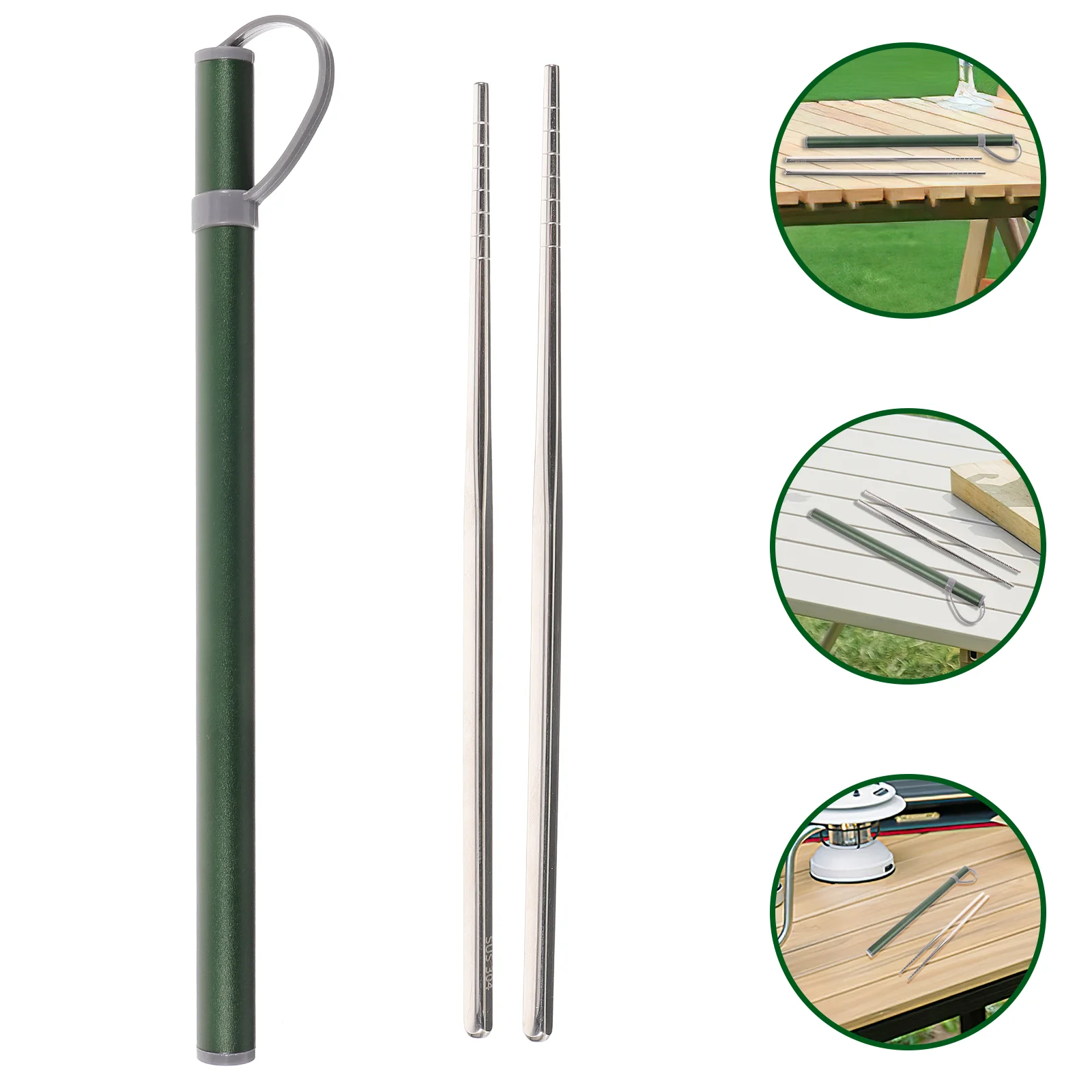 

Chopsticks Reusable Kid Utensils Silverware Stainless Steel Travel Child Kids Suit Case