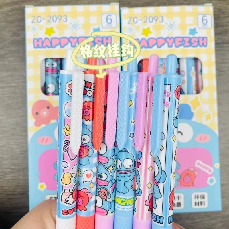 Фото 60 шт./лот Sanrio Hangyodon Press гелевая ручка милые 0,5 мм черные чернила ручки для подписи рекламный подарок офисные школьные принадлежности №2