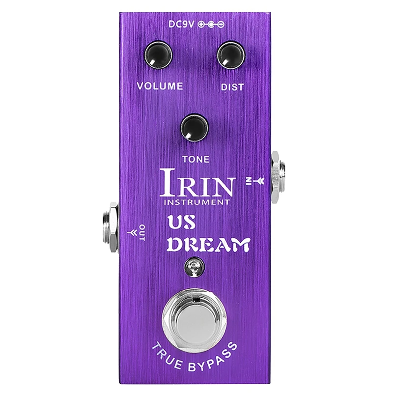 

IRIN 1Set Guitar Effector Electric Guitar American Distortion Effector Chorus Professional Single Block Effector Brushed Purple