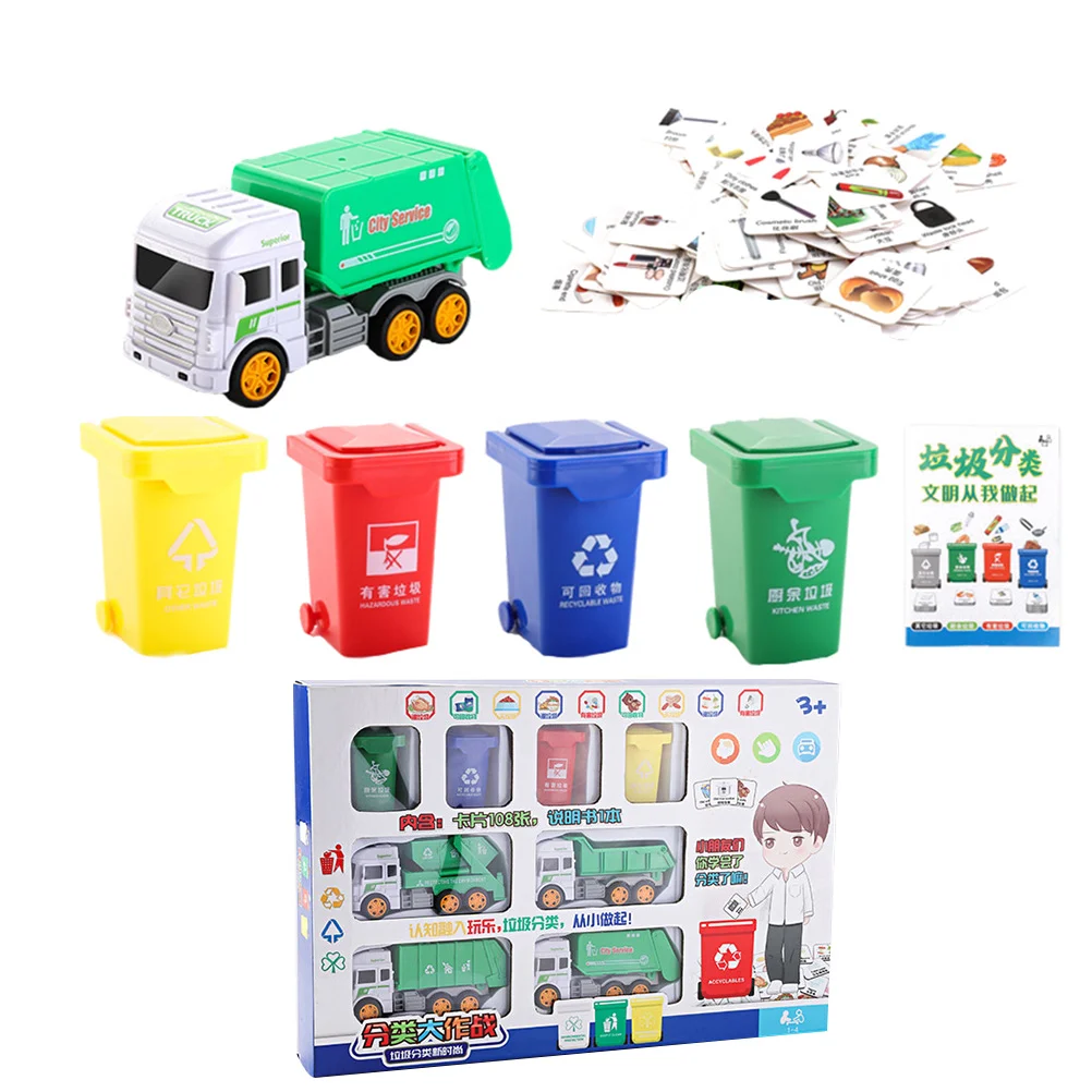 

Garbageback Vehicleseducational Friction Sorter Truck Mini Classification Trash Cars Powered Carvehicle Gopush Management Waste