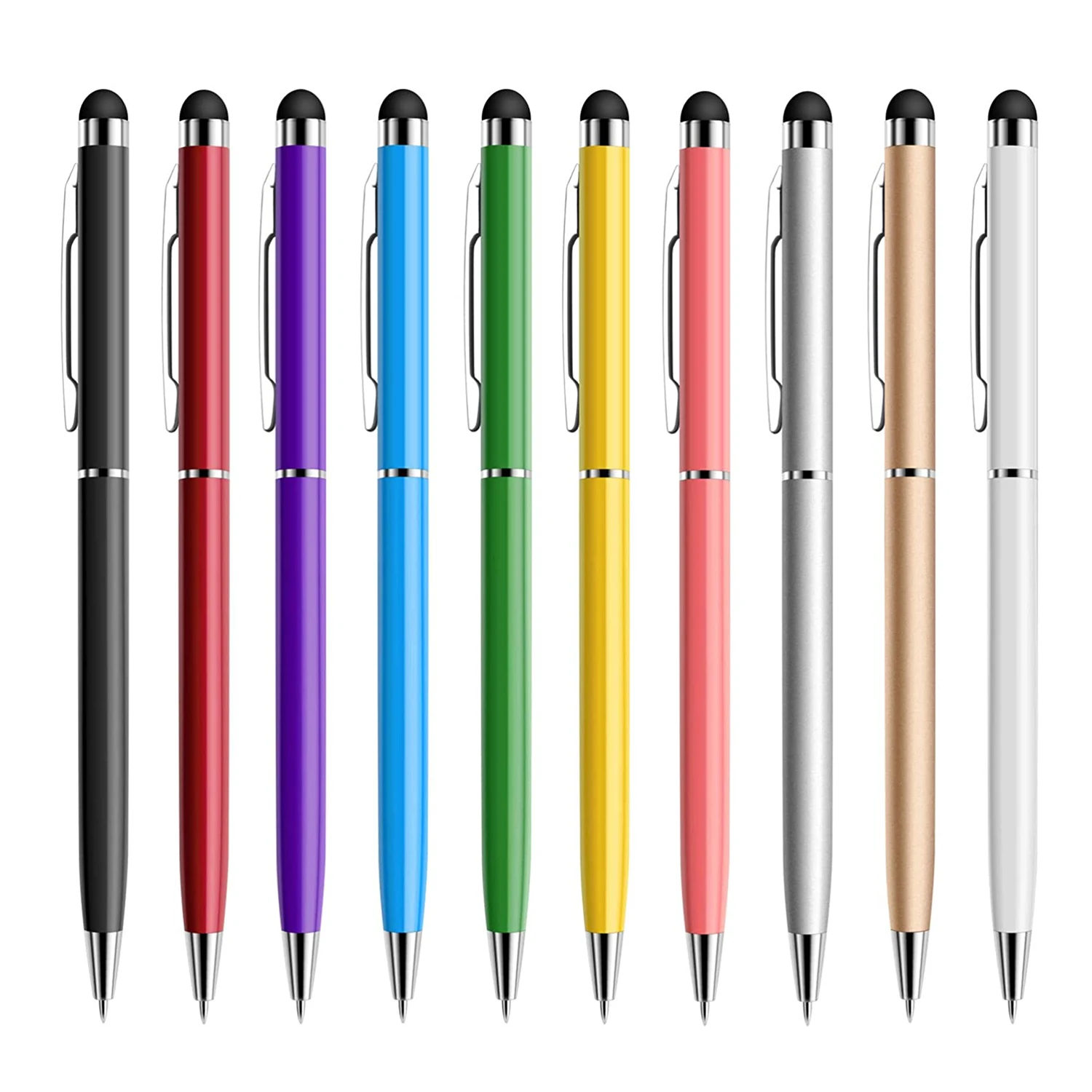 

500pcs/Lot Ballpoint Pen 2 In 1 Fine Point Capacitive Microfiber Stylus Touch Screen For Ipad Iphone 13 Univers Custom Logo