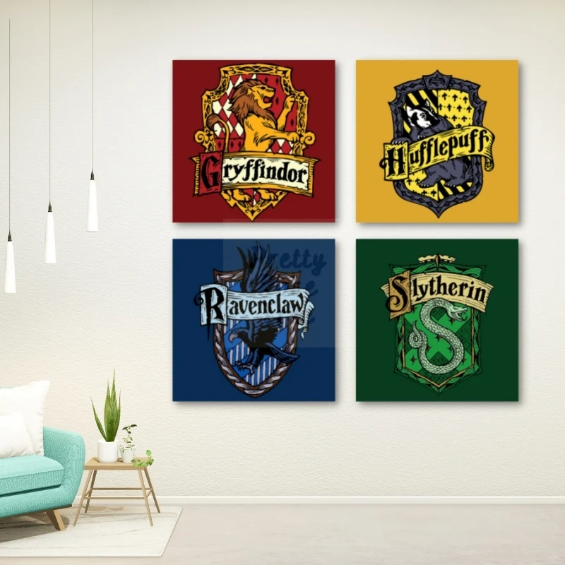 

Harry Magic 5D Diamond Painting Full Diamond Mosaic Art Hogwarts Houses Gryffindor Hufflepuff Ravenclaw Slytherin Emblem