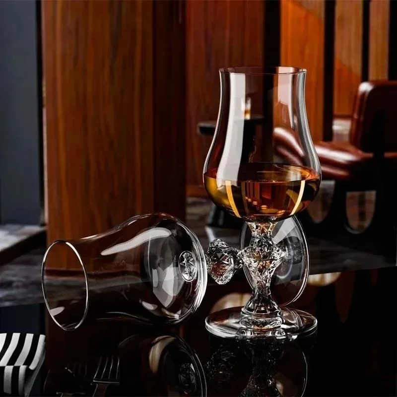 Фото Хрустальные бокалы для виски Macallan с подарочной коробкой, эксклюзивные дегустационные чаши King, роскошные резные бокалы для виски и бренди, фужеры №3