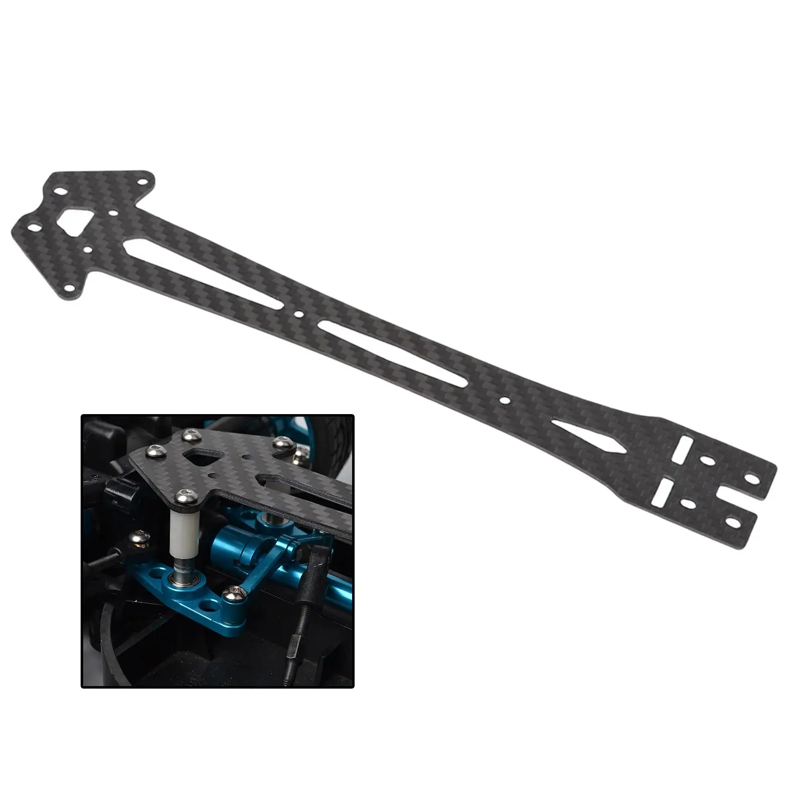 

1/10 RC Car Parts Anti Skid Plate Carbon Fiber Lightweight Durable for 51319