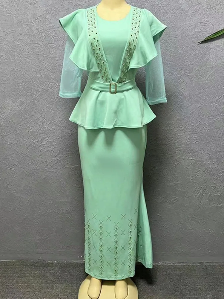 Комплект из 2 предметов с юбкой Abaya мусульманский стиль мусульманские длинные