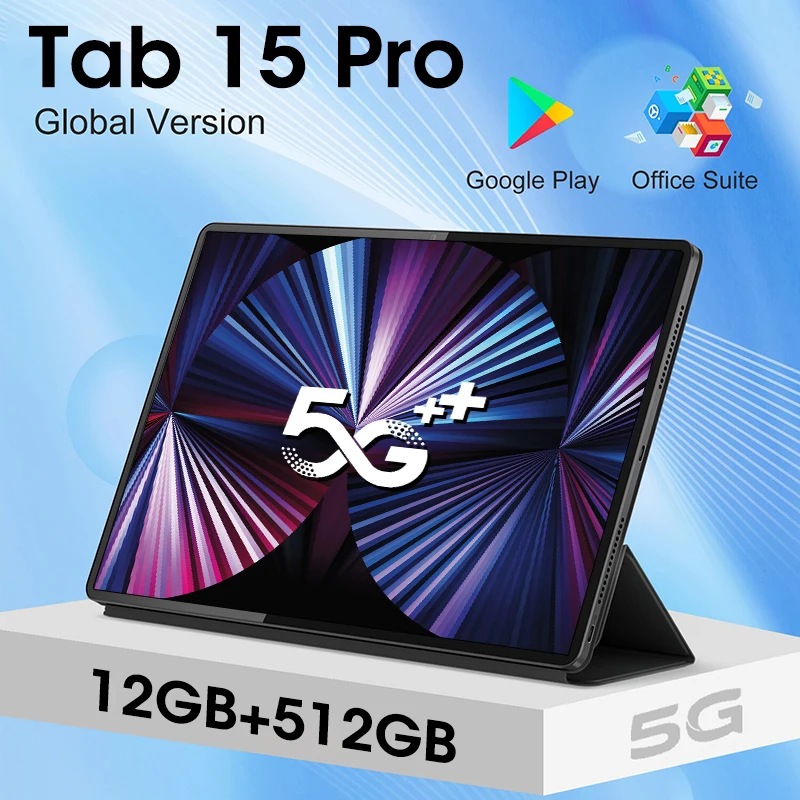 

Планшет Tab 15 Pro на Android 12, телефон с экраном 888 дюйма, процессором Snapdragon 10,1, ОЗУ 12 Гб, ПЗУ 512 ГБ, 4G/телефон с двумя Sim-картами