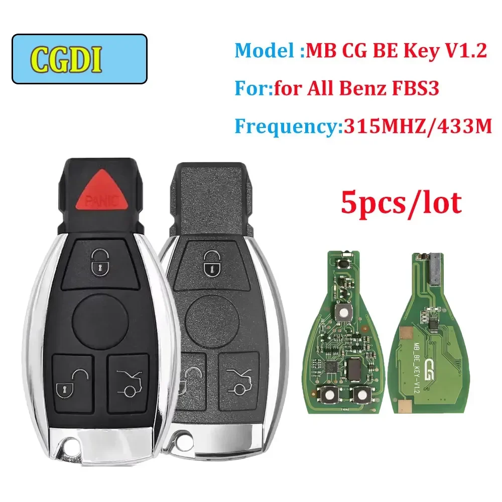 5 шт./лот CGDI MB CG BE Key V1.2 для всех Benz FBS3 315 МГц/433M работает с программатором и получите