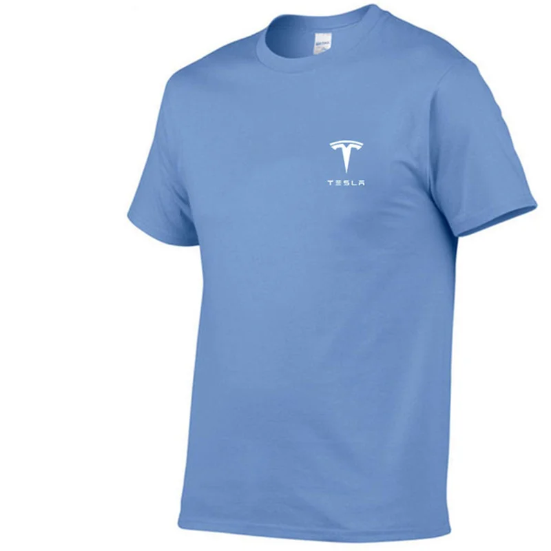 summer new hot brand tesla mens t shirt mens casual tesla short sleeve mens short shirt free global shipping