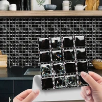 10pcs mosaic tile sticker three dimensional wall decoration painting 1010cm waterproof wall sticker kitchen renovation sticker