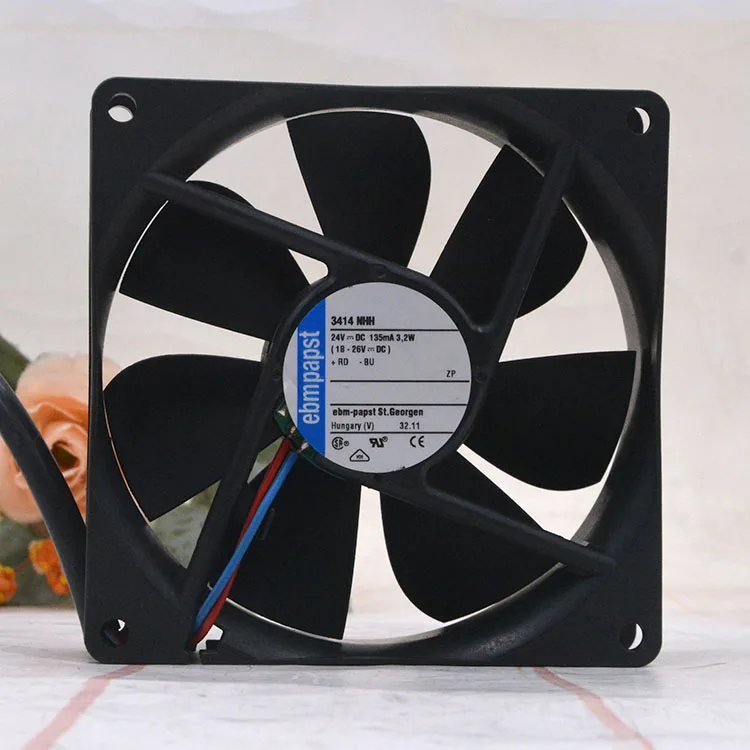 

Вентилятор 9225 24 В, 135 мА 3,2 Вт 3414 NHH 9 см, роботизированная рука, охлаждающий вентилятор