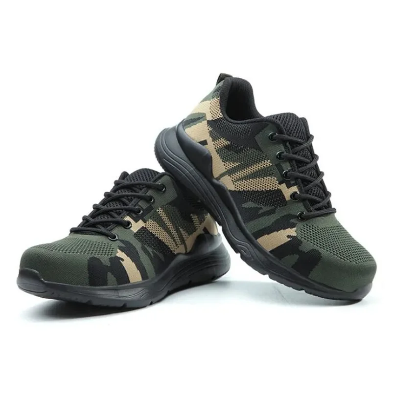 

Легкая защитная обувь, мужские ботинки, камуфляжные рабочие строительные неразрушаемые защитные кроссовки