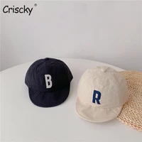 criscky summer baby boy hat cotton letter snapback baseball cap infant toddler kids girl adjustable hats baby accessories