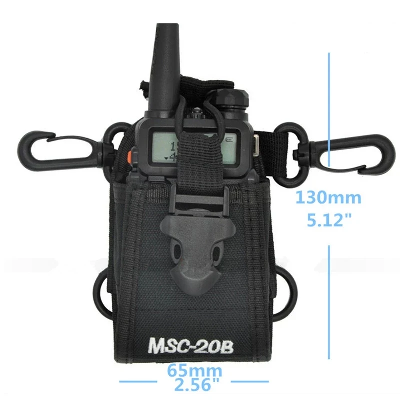 msc 20b nylon pouch bag walkie talkie carry case for baofeng uv5r uv82 bf888s uv 9r plus tyt mototrola ham two way radio case free global shipping