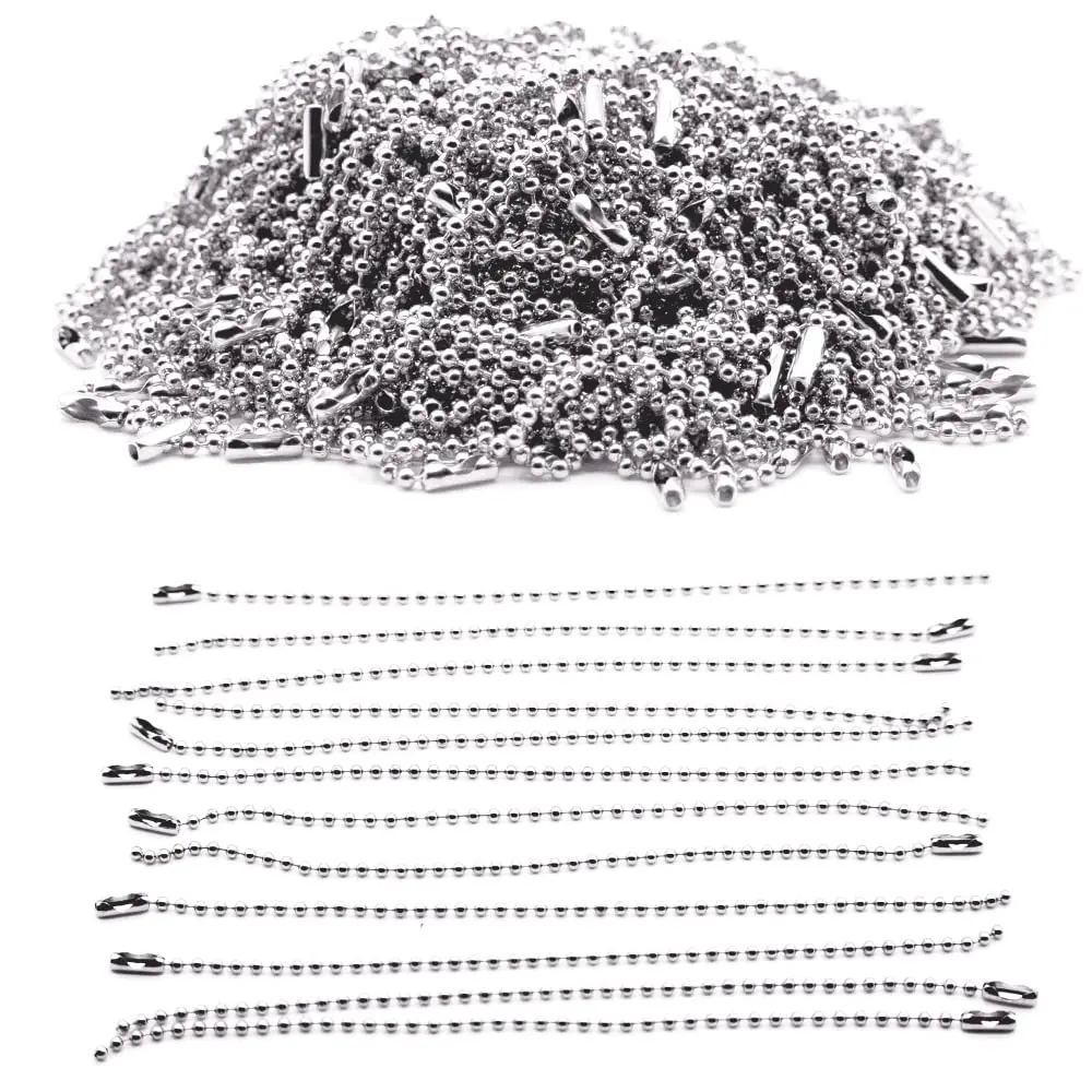 80 шт. серебряная цепочка из бисера с набором коробок для ювелирных изделий
