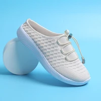 mule slippers womens outdoor breathable casual shoes 2022 summer ladies slip on flying woven shoes size 35 43 zapatos de mujer