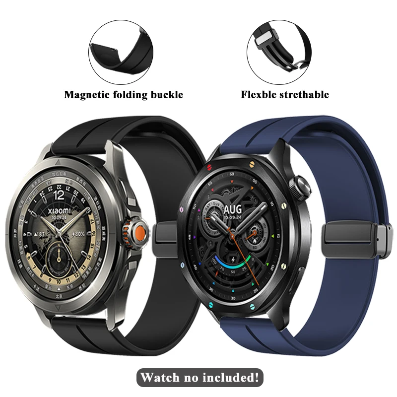В комплект в спортивный силиконовый дышащий ремешок диаметром 22 мм для Xiaomi Watch S3 S2
