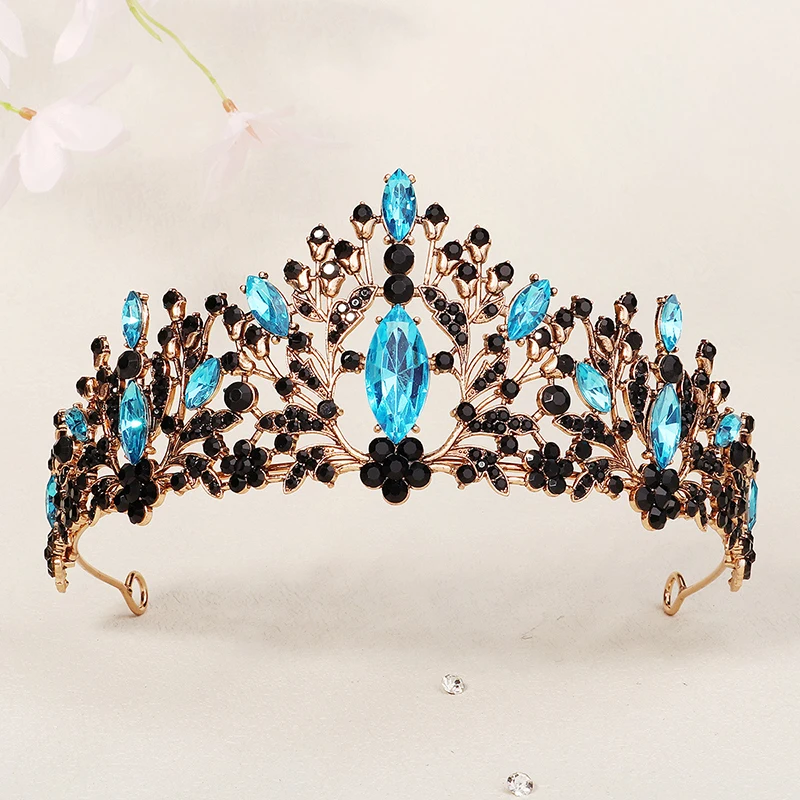 Ful Crystal Round Diadem Party Prom Bridal Crown Royal Queen Wedding Hair Jewelry Accessory