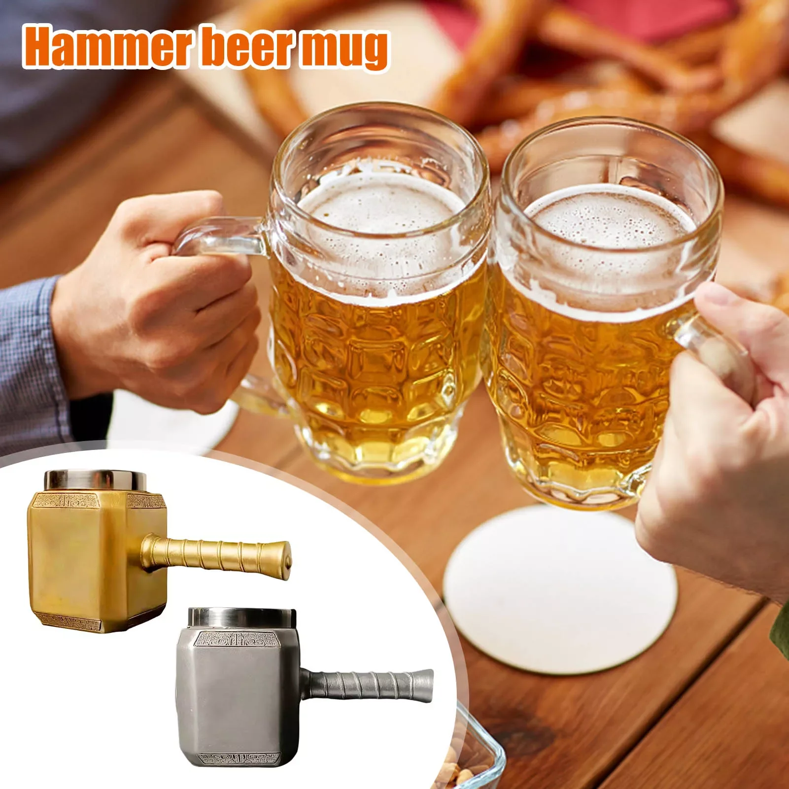 

Hammer Shape Coffee Mugs Hammer Beer Cups And Mugs With Long Handle Cool Drink Ware 450ml Boy Exquisite Gift Cup Beer Mug