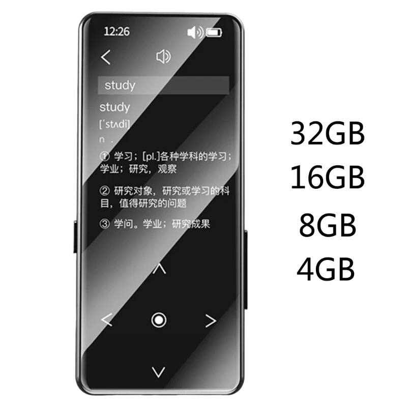 

MP3 Player with Bluetooth-compatible Supports up to 128GB Voice Recorder
