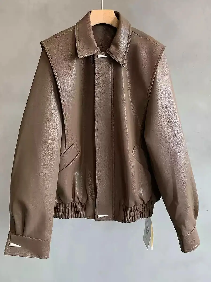 Twstudio осенне-зимнее новое пальто из искусственной кожи верхняя одежда