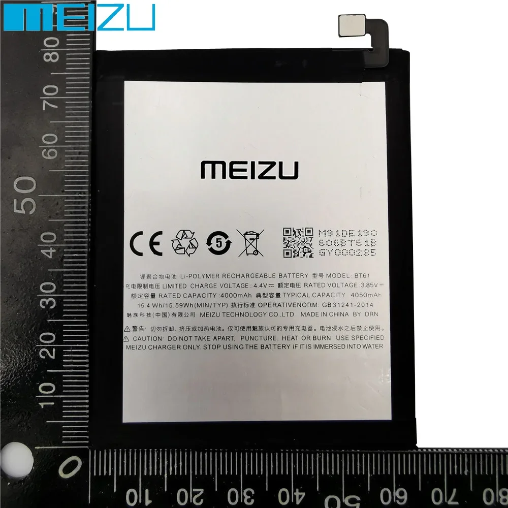 Meizu 100% оригинальный 4000 мАч BT61 Аккумулятор для M3 Note L681 L681H телефон новейшее
