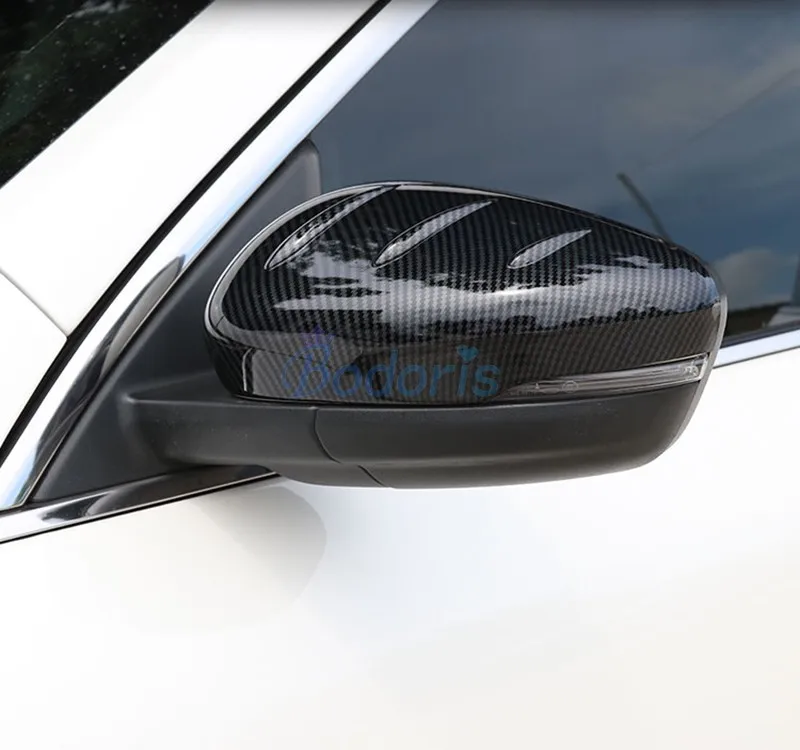 

For Ford Escape Kuga 2020 2021 Carbon Fiber Color Side Mirror Cover Door Rearview Shells Frame Panel Rear View Overlay Caps