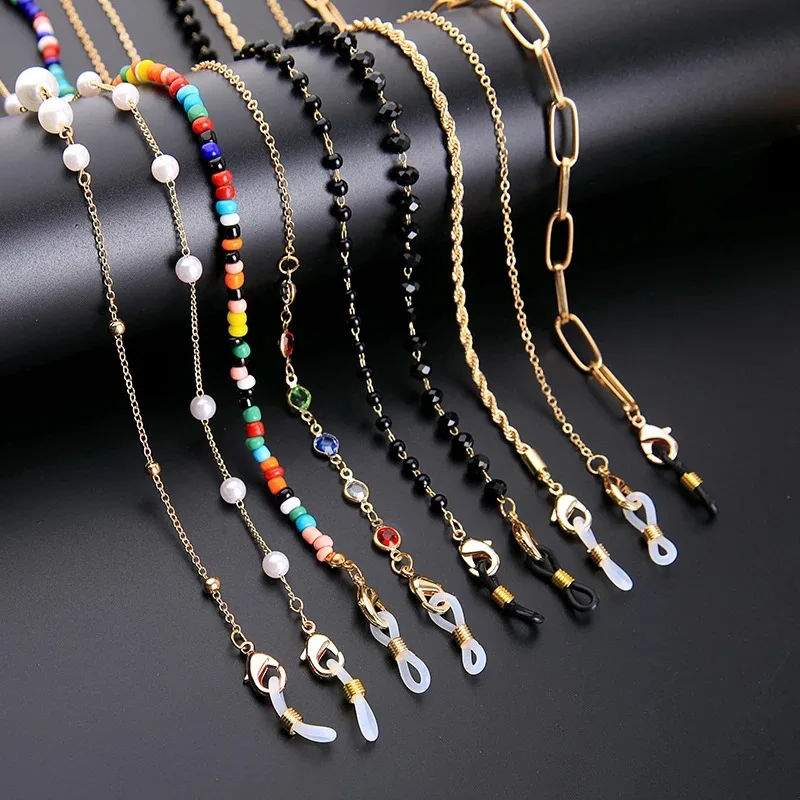 

2023New Fashion Glasses Chain for Women Men Mask Chain Strap Holder Sunglass Lanyard Necklace Hang on Neck Eyewear Accessoriess