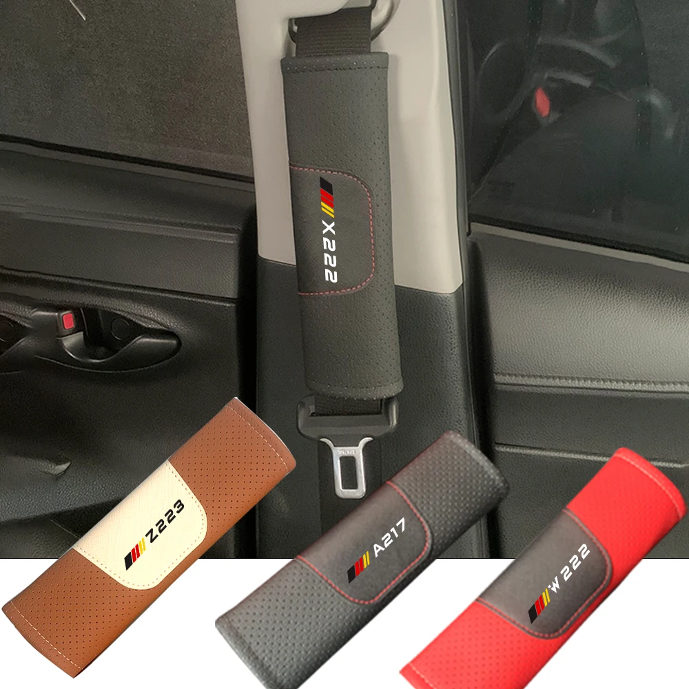 Защитная накладка на ремень безопасности из натуральной кожи для Mercedes-Benz W222 X222 S Class S400 S500 A217 C217 Z223 S650 S680 Защитная накладка на ремень безопасности из натуральной кожи для Mercedes-Benz W222 X222 S Class S400 S500 A217 C217 Z223 S650 S680